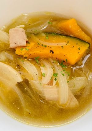 ほっこり☆かぼちゃオニオンスープ-レシピのメイン写真