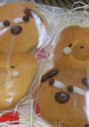 バレンタインに♡ いぬくまクッキー-レシピのメイン写真