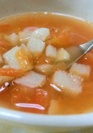 簡単5分☆　長芋とトマトのコロコロスープ-レシピのメイン写真