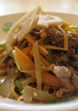 保育施設給食★きんぴらの牛肉炒め-レシピのメイン写真