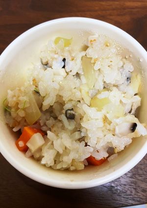 離乳食完了期！帆立の炊き込みご飯-レシピのメイン写真
