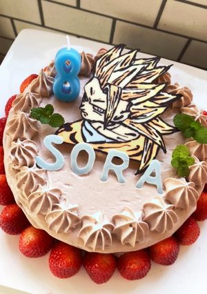 ドラゴンボール　超サイヤ人♡ケーキ-レシピのメイン写真