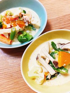 時短★鮭と野菜の豆乳スープ-レシピのメイン写真