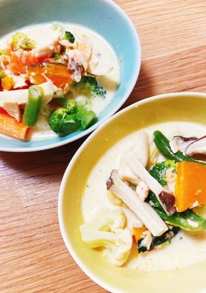 時短★鮭と野菜の豆乳スープ-レシピのメイン写真