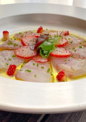 いちごと食べる白身魚のカルパッチョ-レシピのメイン写真