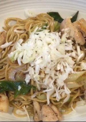 ジューシー！とりネギぽん焼そば♪-レシピのメイン写真