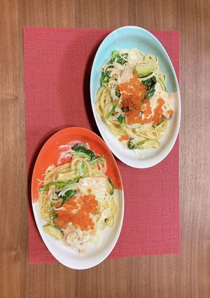 鮭といくらの親子パスタ-レシピのメイン写真