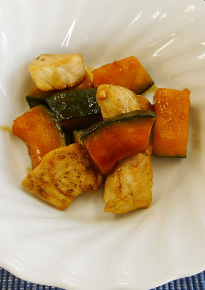 かぼちゃと鶏肉のオイスター炒め-レシピのメイン写真