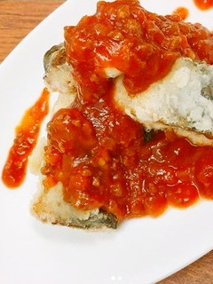 さばのトマトソースあえ-レシピのメイン写真