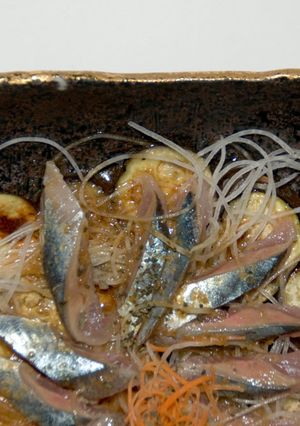 秋刀魚と茄子のカルパッチョ-レシピのメイン写真