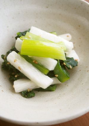 小松菜・長芋のナムル！シャキツル食感！-レシピのメイン写真