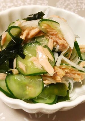新玉とわかめと胡瓜の酢の物-レシピのメイン写真