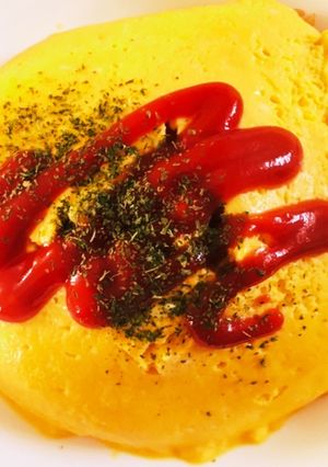 電子レンジでとろとろオムレツ-レシピのメイン写真