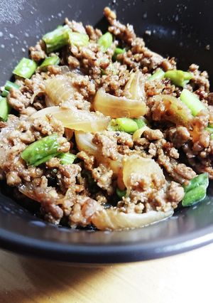 ひき肉といんげんの旨炒め-レシピのメイン写真