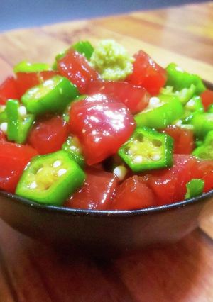 安いマグロも美味しくなる漬けまぐろオクラ-レシピのメイン写真