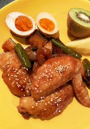 簡単！ヘルシー手羽先黒酢煮-レシピのメイン写真