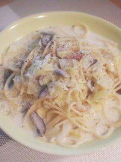 出し汁で作る 豆乳クリームスープパスタ-レシピのメイン写真