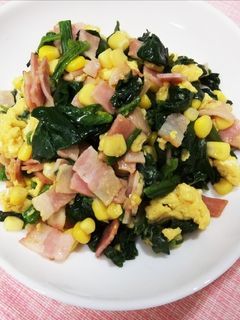 ほうれん草・ベーコン炒め-レシピのメイン写真