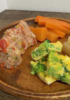 調理時間5分!レンジで厚焼き卵の離乳食-レシピのメイン写真