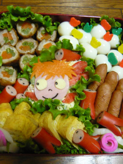 2008運動会お弁当☆キャラ弁☆ぽにょ-レシピのメイン写真