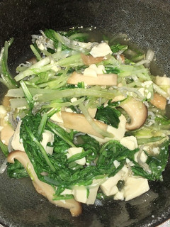 ちりめんじゃこと水菜と豆腐の煎り酒サラダ-レシピのメイン写真