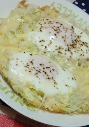 たまごで一品！簡単！鳥の巣キャベツ-レシピのメイン写真