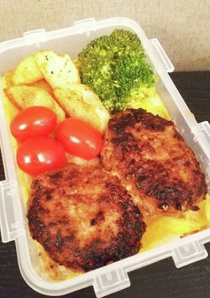 お弁当(2/9)ハンバーグ-レシピのメイン写真