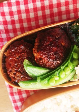 お弁当★節約と美容健康★ふわりハンバーグ-レシピのメイン写真