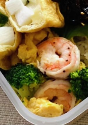 海老とブロッコリーと卵の炒め物-レシピのメイン写真