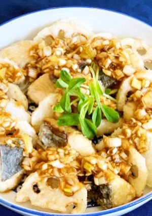 鰆と根菜の香味ソースがけ-レシピのメイン写真