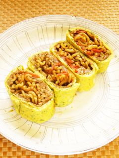 ☺お弁当に☆簡単♪焼きそば入り玉子焼き☺-レシピのメイン写真