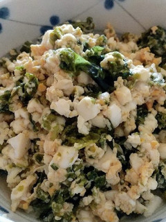 簡単、香るあおさの炒り豆腐-レシピのメイン写真