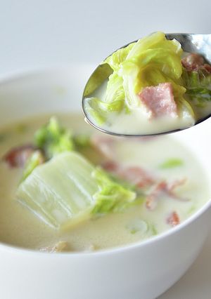 ハクサイの豆乳スープ-レシピのメイン写真