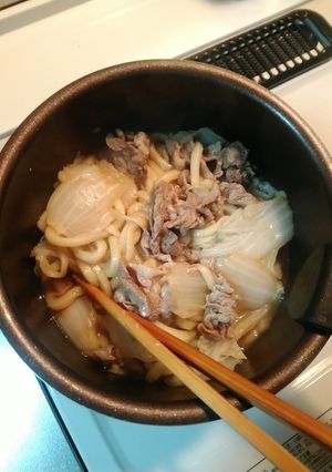 適当①白菜豚うどん-レシピのメイン写真
