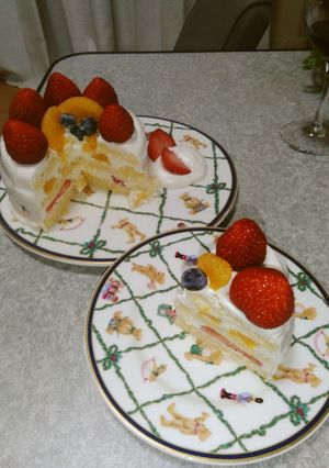 ヨーグルトクリームのデコレーションケーキ-レシピのメイン写真