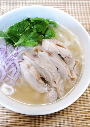 市販スープの素で✤蒸し鶏のフォー-レシピのメイン写真