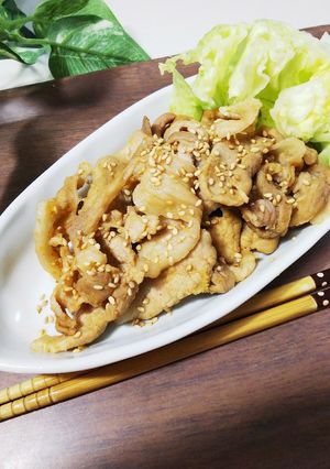 【簡単】豚こま生姜焼き・おすすめのたれで-レシピのメイン写真