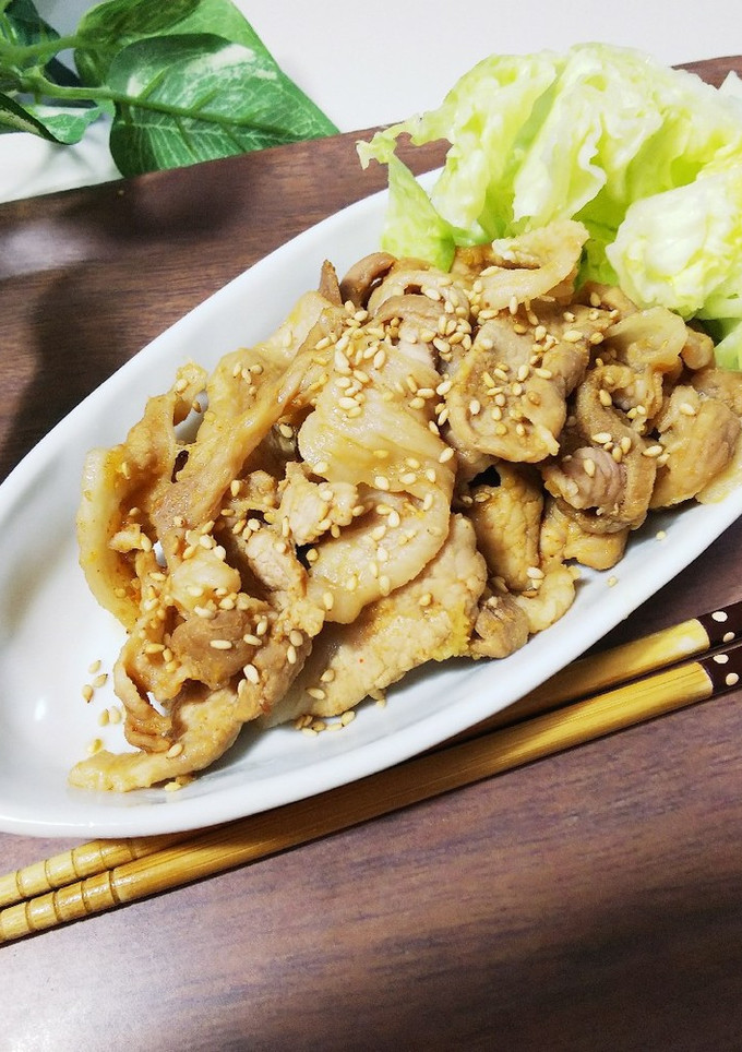【簡単】豚こま生姜焼き・おすすめのたれで-レシピのメイン写真