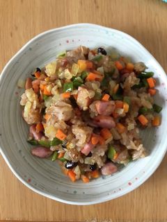 赤飯の味噌マヨ炒め-レシピのメイン写真