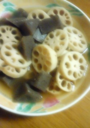 レンコンとこんにゃくのあっさり煮物☆-レシピのメイン写真