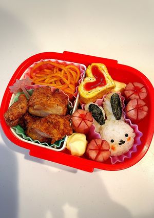 簡単！年少さんの幼稚園うさぎ弁当♡-レシピのメイン写真