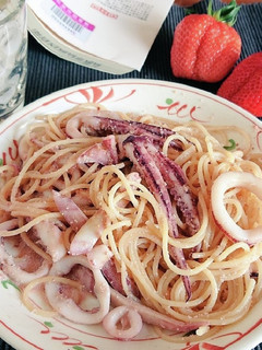 イカと明太子のクリームスパゲティ-レシピのメイン写真
