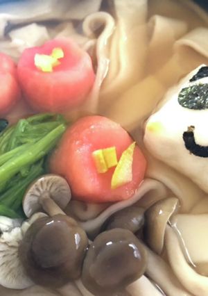 パンダの力うどん-レシピのメイン写真