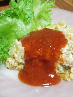 もやし♫みじん切り野菜のオープンオムレツ-レシピのメイン写真