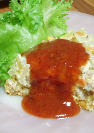もやし♫みじん切り野菜のオープンオムレツ-レシピのメイン写真