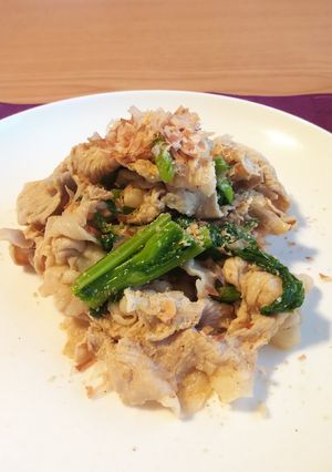 ゴマ油香る★豚肉と菜の花の和え物-レシピのメイン写真