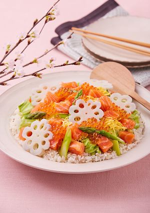 春野菜の親子ちらし-レシピのメイン写真