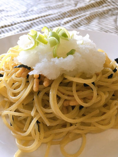 海苔茶漬けの素で絶品 和風おろしパスタ-レシピのメイン写真