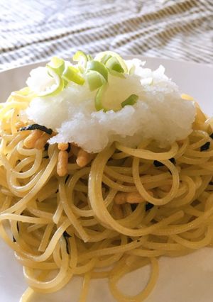 海苔茶漬けの素で絶品 和風おろしパスタ-レシピのメイン写真