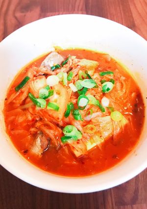 電子レンジのみ!サバ缶と豆腐のチゲ-レシピのメイン写真